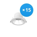 Multipack 15x Noxion LED Downlight Apollo 9W 1100lm 60D - 840 Cool White | 145mm - Cutout 120mm - UGR <19