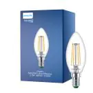 Philips Master Ultra Efficient LED E14 Candle Filament Clear 2.3W 485lm - 827 Extra Warm White | Replaces 40W